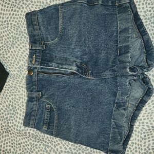 High-waisted denim shorts American Apparel